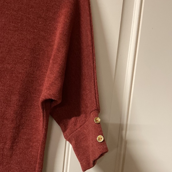 CELLY K Vintage 3/4 Zipper Front Closure 3/4 Sleeves Decorated with Gold Buttons - Picture 2 of 5